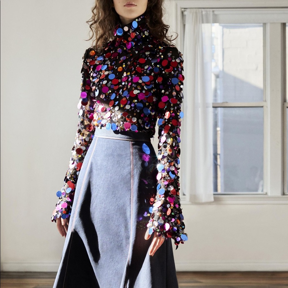 Carolina Herrera sequin embellished top